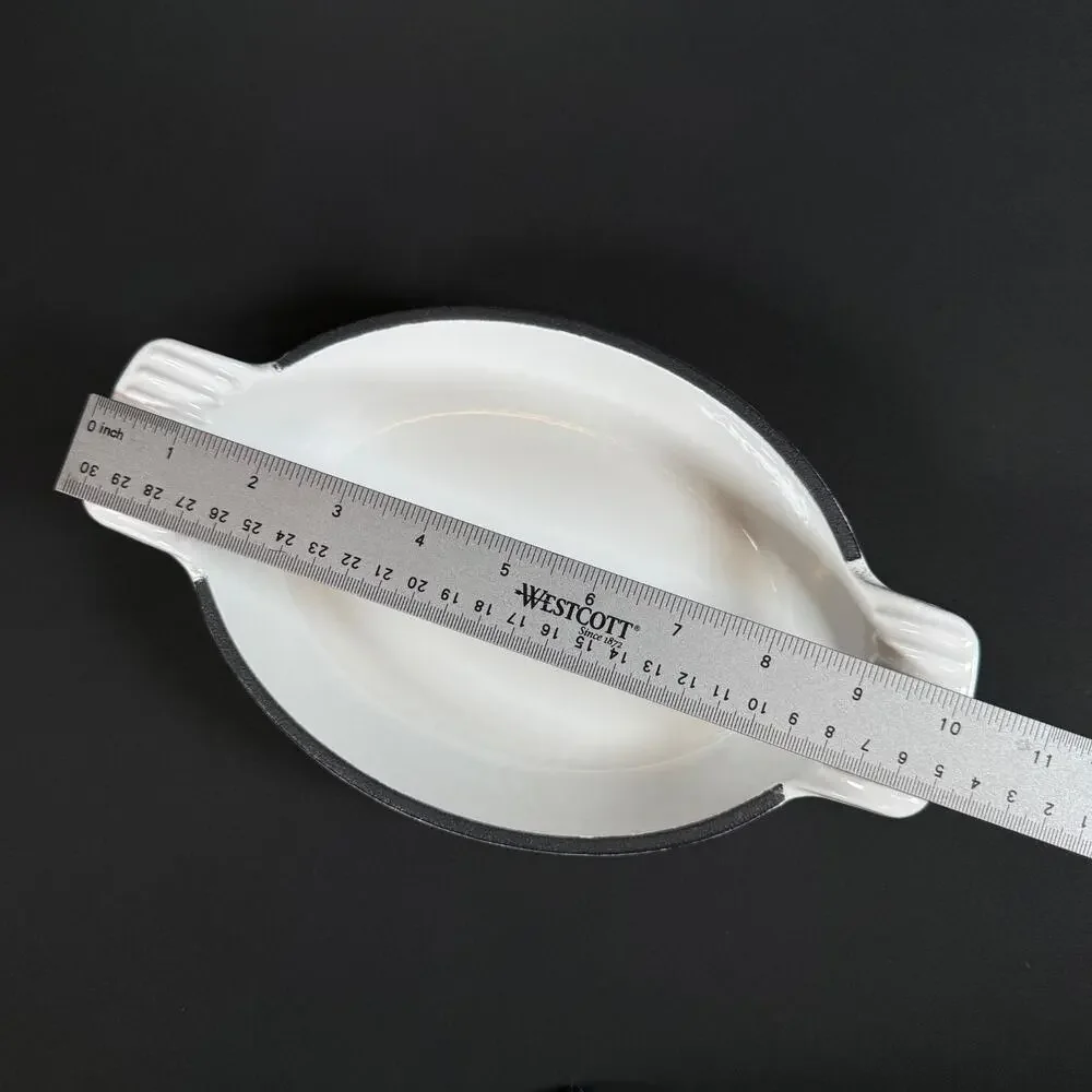 Bel Fer by Dwellsix Limited Edition 8' Au Gratin Enameled Cast Iron White New